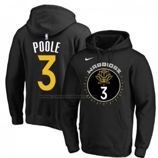 Felpa con Cappuccio Golden State Warriors Jordan Poole Citta 2022-23 Nero