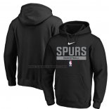 Felpa con Cappuccio San Antonio Spurs Practice Performance 2022-23 Nero