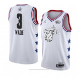 Maglia All Star 2019 Miami Heat Dwyane Wade #3 Bianco