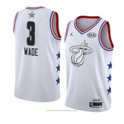 Maglia All Star 2019 Miami Heat Dwyane Wade #3 Bianco