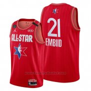 Maglia All Star 2020 Philadelphia 76ers Joel Embiid #21 Rosso