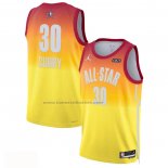 Maglia All Star 2023 Golden State Warriors Stephen Curry #30 Arancione