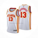 Maglia Atlanta Hawks Bogdan Bogdanovic No 13 Association 2024-25 Bianco