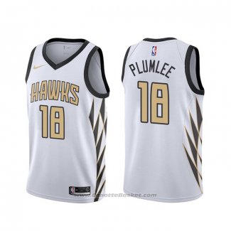 Maglia Atlanta Hawks Miles Plumlee #18 Citta Bianco