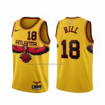 Maglia Atlanta Hawks Solomon Hill NO 18 Citta 2021-22 Giallo