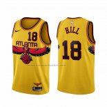 Maglia Atlanta Hawks Solomon Hill NO 18 Citta 2021-22 Giallo