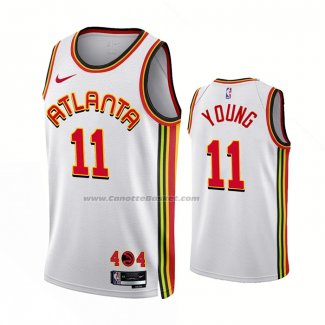 Maglia Atlanta Hawks Trae Young #11 Association 2022-23 Bianco