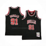 Maglia Bambino Chicago Bulls Dennis Rodman #91 Mitchell & Ness 1997-98 Nero