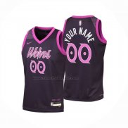 Maglia Bambino Minnesota Timberwolves Personalizzate Citta 2025-26 Nero