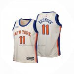 Maglia Bambino New York Knicks Jalen Brunson No 11 Citta 2025-26 Crema
