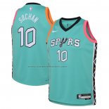 Maglia Bambino San Antonio Spurs Jeremy Sochan #10 Citta 2022-23 Verde