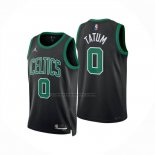 Maglia Boston Celtics Jayson Tatum No 0 Statement 2023-25 Nero