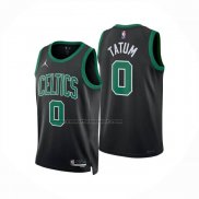 Maglia Boston Celtics Jayson Tatum No 0 Statement 2023-25 Nero