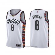 Maglia Brooklyn Nets Deandre Jordan #6 Citta 2019-20 Bianco