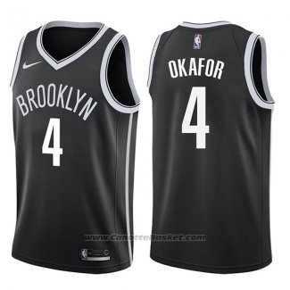 Maglia Brooklyn Nets Jahlil Okafor #4 Icon 2017-18 Nero