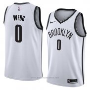 Maglia Brooklyn Nets James Webb #0 Association 2017-18 Bianco