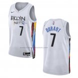 Maglia Brooklyn Nets Kevin Durant #7 Citta 2022-23 Bianco