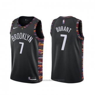 Maglia Brooklyn Nets Kevin Durant #7 Citta Nero