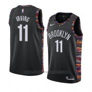 Maglia Brooklyn Nets Kyrie Irving #11 Citta 2019-20 Nero