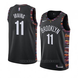 Maglia Brooklyn Nets Kyrie Irving #11 Citta 2019-20 Nero