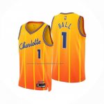 Maglia Charlotte Hornets Lamelo Ball No 1 Citta 2025-26 Arancione