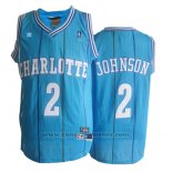 Maglia Charlotte Hornets Larry Johnson #2 Retro Blu