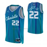 Maglia Charlotte Hornets Vernon Carey JR. NO 22 Citta 2021-22 Blu