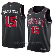 Maglia Chicago Bulls Chandler Hutchison #15 Statement 2018 Nero