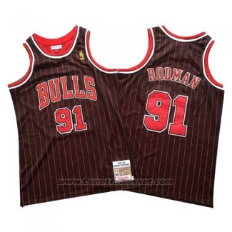 Maglia Chicago Bulls Dennis Rodman #91 Mitchell & Ness Nero