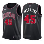 Maglia Chicago Bulls Denzel Valentine #45 Statement 2017-18 Nero