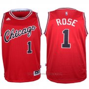 Maglia Chicago Bulls Derrick Rose #1 Retro Rosso