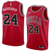 Maglia Chicago Bulls Lauri Markkanen #24 Icon 2018 Rosso