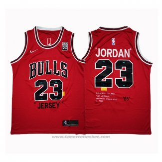 Maglia Chicago Bulls Michael Jordan #23 Throwback Rosso3