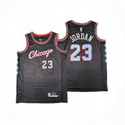 Maglia Chicago Bulls Michael Jordan No 23 Citta 2025-26 Nero