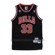 Maglia Chicago Bulls Scottie Pippen #33 Retro Nero