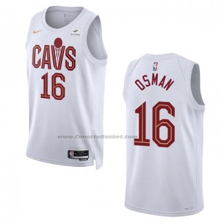 Maglia Cleveland Cavaliers Cedi Osman NO 16 Association 2022-23 Bianco