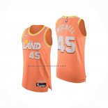Maglia Cleveland Cavaliers Donovan Mitchell No 45 Citta Authentic 2025-26 Arancione