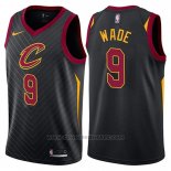 Maglia Cleveland Cavaliers Dwyane Wade #9 Statement 2017-18 Nero