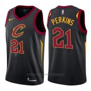 Maglia Cleveland Cavaliers Kendrick Perkins #21 Statement 2017-18 Nero