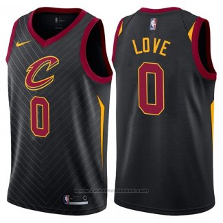 Maglia Cleveland Cavaliers Kevin Love #0 Statement 2017-18 Nero