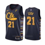 Maglia Cleveland Cavaliers Tyler Cook #21 Citta Blu