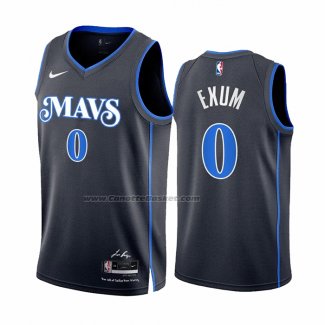 Maglia Dallas Mavericks Dante Exum #0 Citta 2023-24 Blu