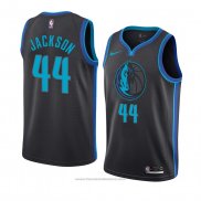 Maglia Dallas Mavericks Justin Jackson #44 Citta 2018-19 Blu