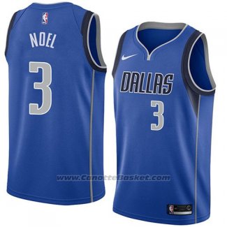 Maglia Dallas Mavericks Nerlens Noel #3 Icon 2018 Blu