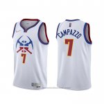 Maglia Denver Nuggets Facundo Campazzo #7 Earned 2020-21 Bianco