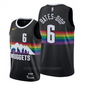 Maglia Denver Nuggets Keita Bates-Diop #6 Citta 2019-20 Nero