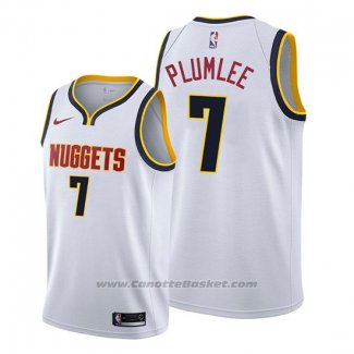 Maglia Denver Nuggets Mason Plumlee #7 Association 2019-20 Bianco