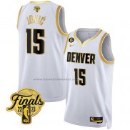 Maglia Denver Nuggets Nikola Jokic #15 Citta 2023 NBA Finals Bianco