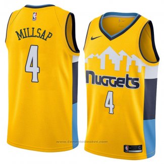 Maglia Denver Nuggets Paul Millsap #4 Statement 2018 Giallo