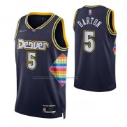 Maglia Denver Nuggets Will Barton NO 5 Citta 2021-22 Blu